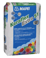 Эластичный клей для плитки любого формата Keraflex Extra S1, серый