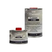 Двухкомпонентный эпоксидный клей Diamant Classic E-1005 для полировки мрамора, гранита и камня (А 1 кг + В 0,25 кг)