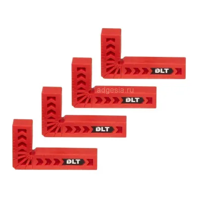 Набор угольников столярных пластиковых DLT, 4 штуки, 80x50мм (арт. 86304)