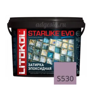 Эпоксидная затирка Litokol Starlike EVO, 2,5 кг, S.530 Viola Ametista