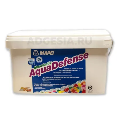 Готовая гидроизоляция Mapelastic Aquadefense