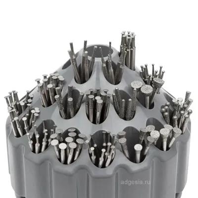 Набор алмазных фрез для гравировальной машинки DLT, 138шт (шарошки для гравера) арт. 1553