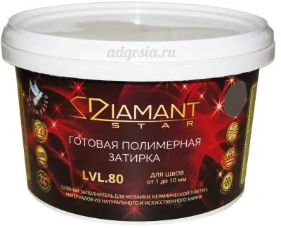 Полимерная затирка Диамант LVL80, 2 кг.