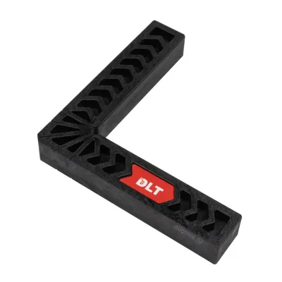 Угольник столярный пластиковый DLT, 160x160 мм, черный (арт. 86710)