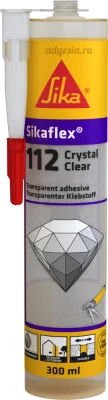 Прозрачный герметик-клей Sikaflex 112 Crystal Clear 290 мл.