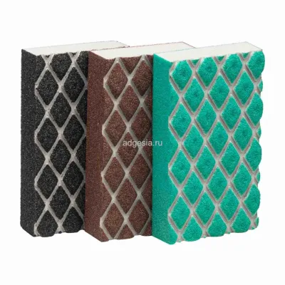 Набор абразивных губок с ручкой #60/#120/#180, Rollingdog №1 (арт. 90177)