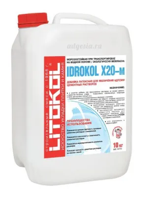 Пластификатор для растворов Idrokol X20, 10 кг.