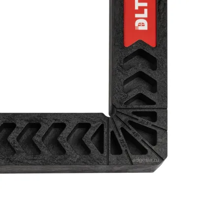 Угольник столярный пластиковый DLT, 160x160 мм, черный (арт. 86710)