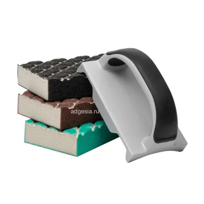 Набор абразивных губок с ручкой #60/#120/#180, Rollingdog №1 (арт. 90177)