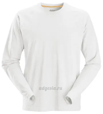 Лонгслив Snickers Workwear 2410, T-Shirt Long Sleeve, размер XXXL, 0900 White