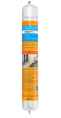 Герметик силиконовый нейтральный Sikasil C, 300 мл, Sika