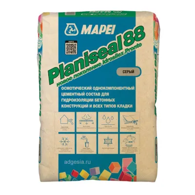Гидроизоляция Planiseal 88 Mapei 25 кг (ex. Idrosilex Pronto)