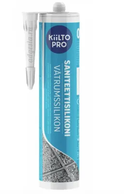 Силиконовый санитарный герметик для швов Kiilto Pro Sanitary Silicone, 310 мл