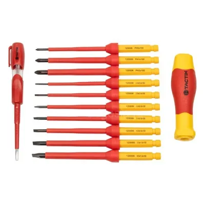 Набор сменных диэлектрических отверток Tactix 12шт (арт. 205605VD)