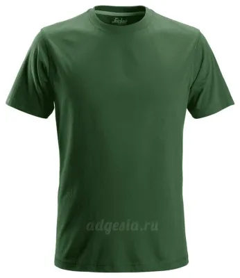 Базовая футболка Snickers Workwear 2502, Classic T-Shirt, размер XXXL, 3900 Forest Green