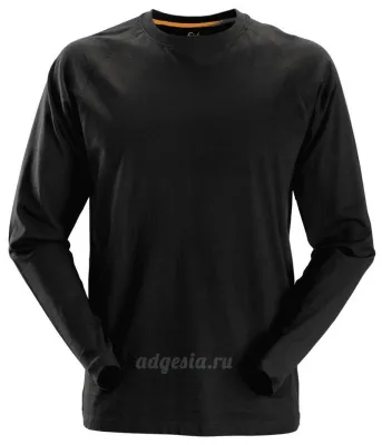 Лонгслив Snickers Workwear 2410, T-Shirt Long Sleeve, размер XS, 0400 Black