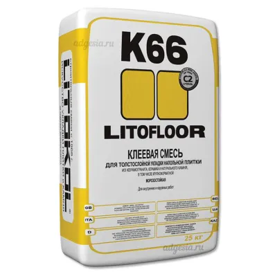 Litofloor K66 клей для плитки керамогранит 25кг