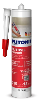 Санитарный герметик Plitosil Premium, Plitonit, 310 мл