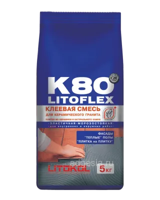 Эластичный клей для керамогранита Litoflex K80