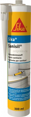 Силиконовый сантехнический герметик Sika Sanisil, 300 мл.