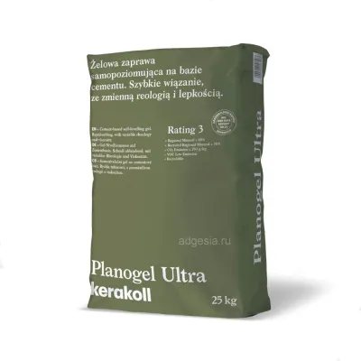 Самовыравнивающийся гель Kerakoll Planogel Ultra на цементной основе, 25 кг