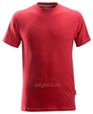Базовая футболка Snickers Workwear 2502, Classic T-Shirt, размер S, 1600 Chilli Red