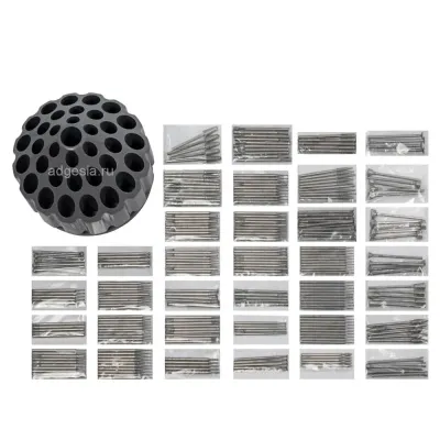 Набор алмазных фрез для гравировальной машинки DLT, 138шт (шарошки для гравера) арт. 1553