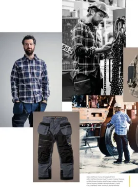 Фланелевая рубашка в клетку RuffWork Flannel Checked Shirt, Snickers Workwear 8502