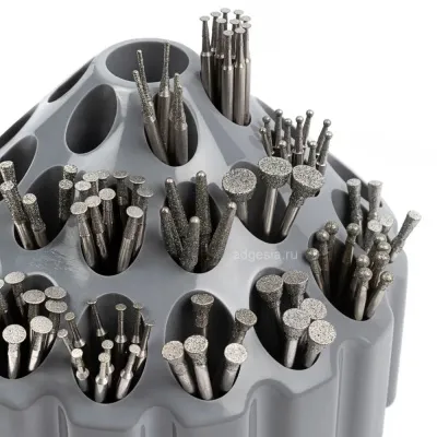 Набор алмазных фрез для гравировальной машинки DLT, 138шт (шарошки для гравера) арт. 1553