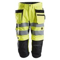 Укороченные рабочие брюки высокой видимости Snickers Workwear 6134, High-Vis Pirate Trousers Holster Pockets