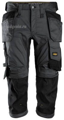 Укороченные брюки с навесными карманами Stretch Pirates Holster Pockets, Snickers Workwear 6142