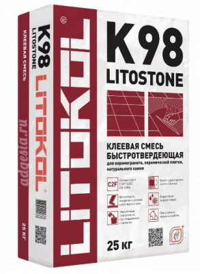 Быстросохнущий клей для плитки Litostone K98
