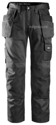 Рабочие брюки с накладными карманами Craftsmen Holster Pockets Trousers, DuraTwill, Snickers Workwear 3212