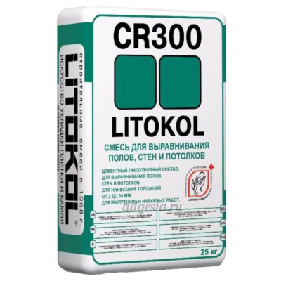 Цементный состав для выравнивания оснований Litokol CR300 25 кг.