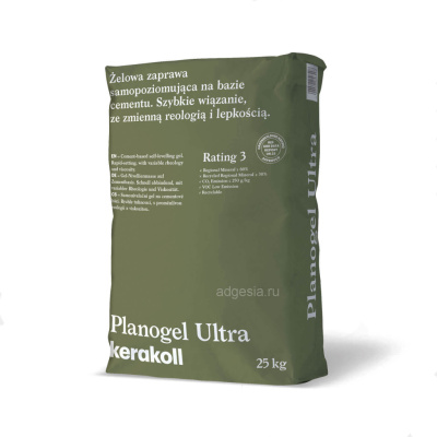 Самовыравнивающийся гель Kerakoll Planogel Ultra на цементной основе, 25 кг