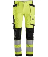 Эластичные брюки высокой видимости Snickers Workwear 6243, Stretch Trousers Holster Pockets (класс 2)