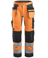 Светоотражающие рабочие брюки Snickers Workwear High-Vis Holster Pockets+, класс 2 (арт. 6230)