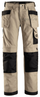 Штаны с накладными карманами Craftsmen Holster Pockets Trousers, Canvas+, Snickers Workwear (арт. 3214)